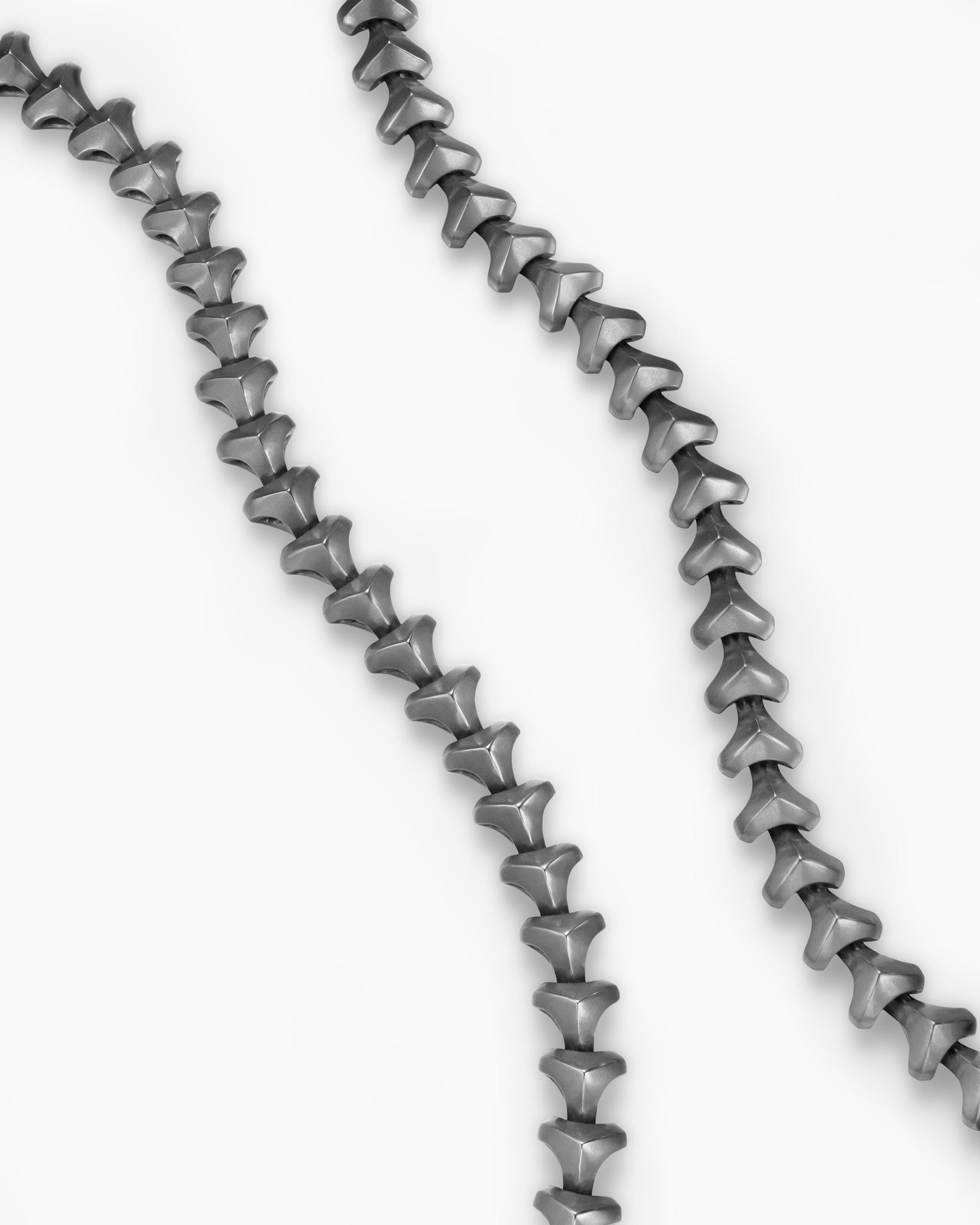 Armory Necklace in Anthracite Titanium with Sterling Silver, 9.5mm - Image 3