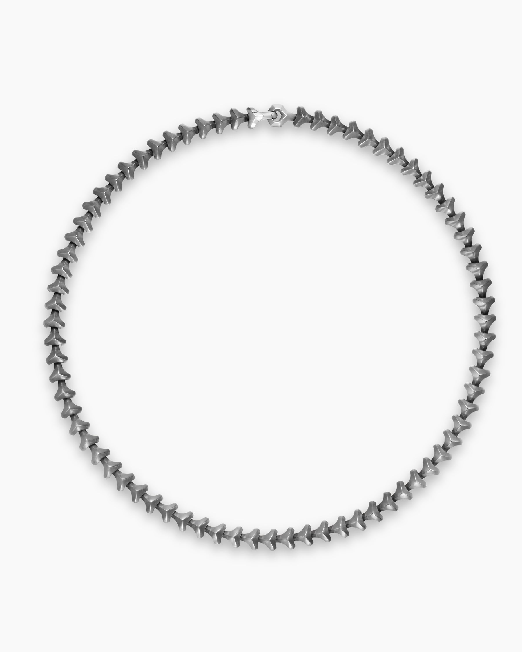 Armory Necklace in Anthracite Titanium with Sterling Silver, 9.5mm - Image 4