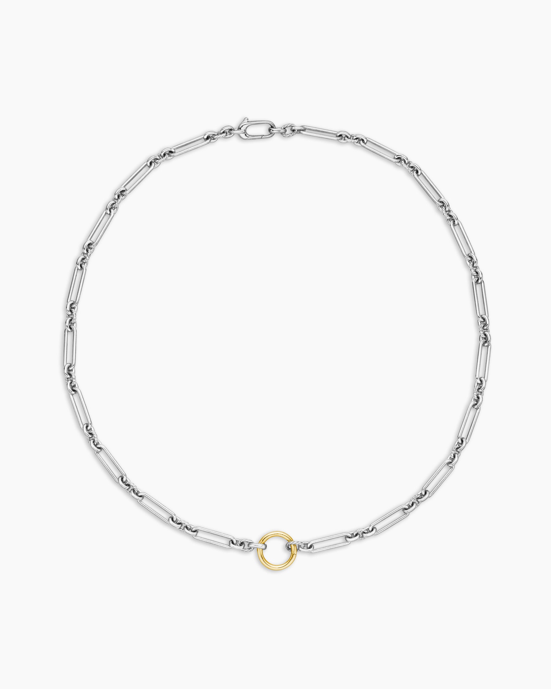 Lexington Chain Necklace in Sterling Silver with 18K Yellow Gold, 4.5mm - Image 4