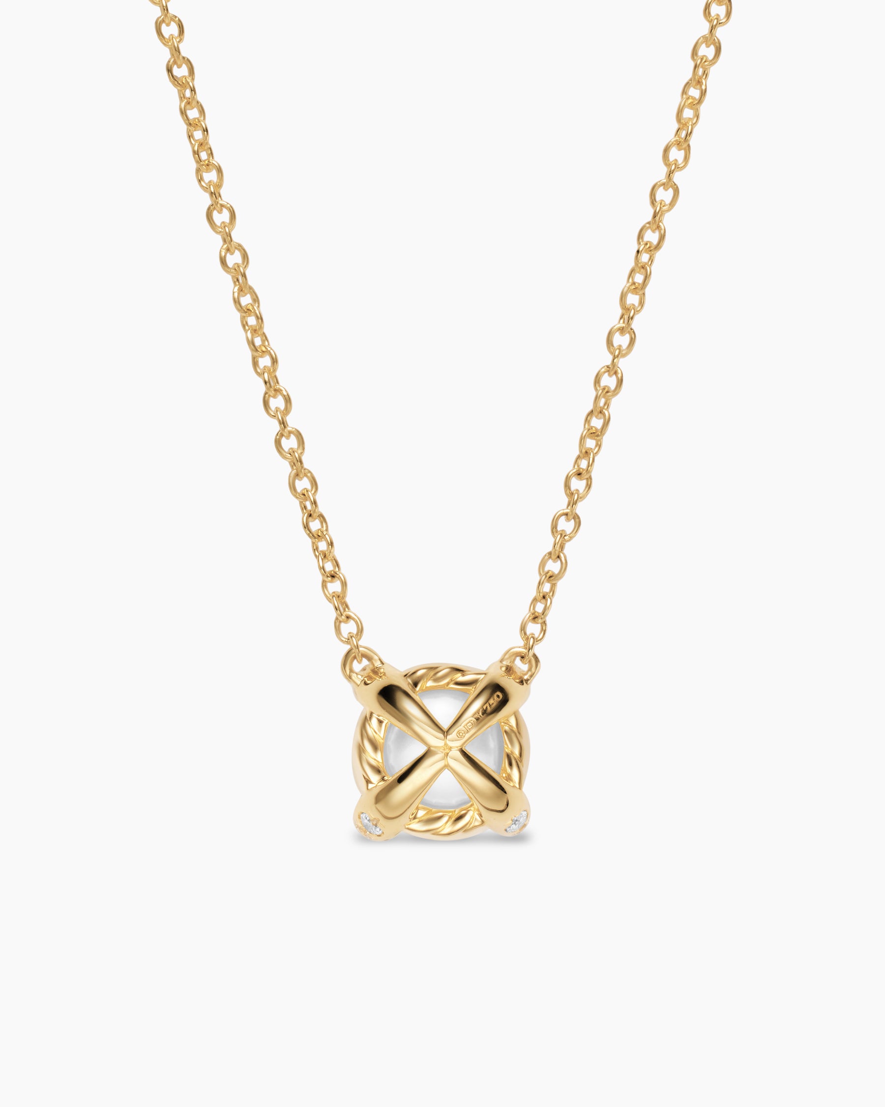 Pearl Classics Necklace in 18K Yellow Gold with Diamonds, 6.5mm - Image 4