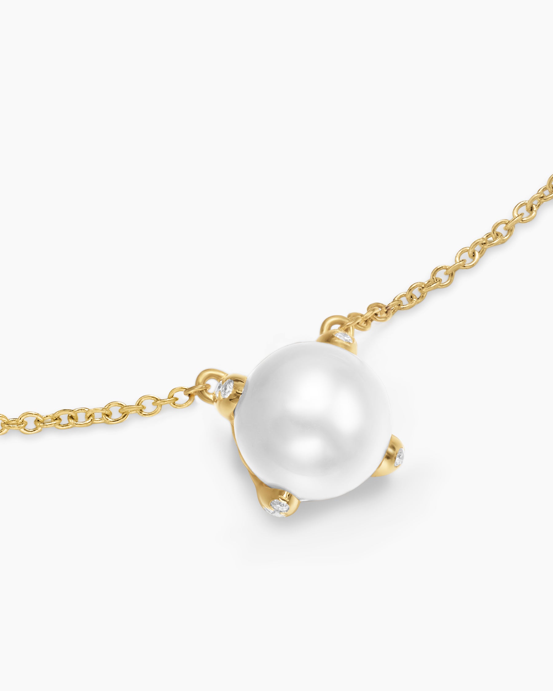 Pearl Classics Necklace in 18K Yellow Gold with Diamonds, 6.5mm - Image 5