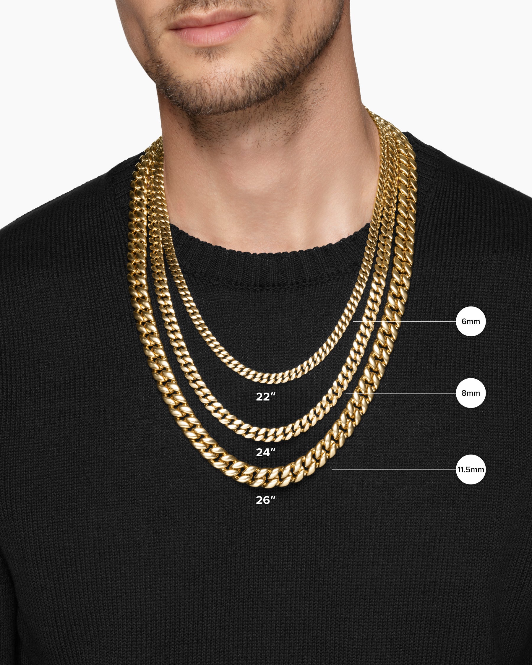 Curb Chain Necklace in 18K Yellow Gold with Diamonds, 11.5mm - Image 7