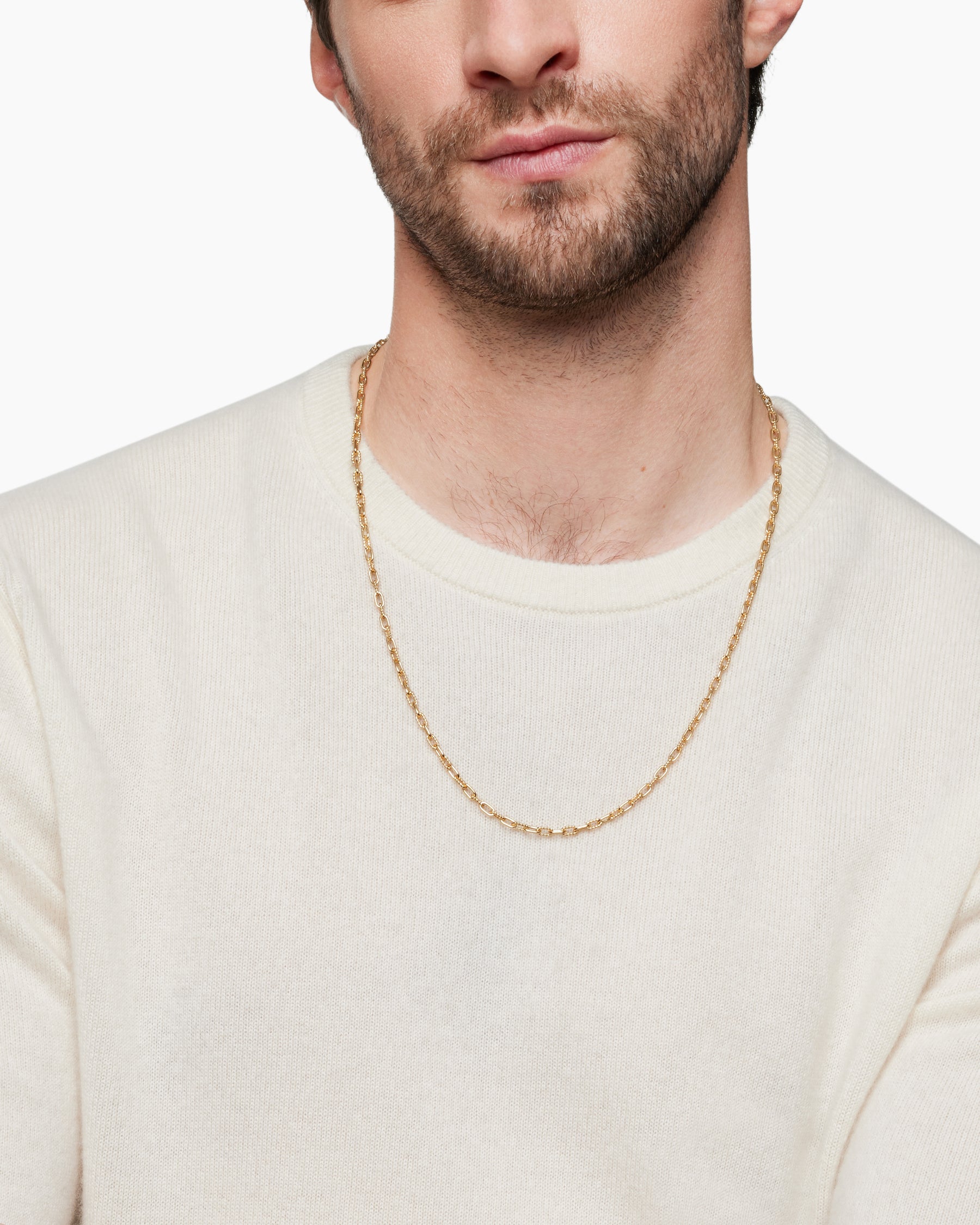 Alternative view of DY Madison Chain Necklace in 18K Yellow Gold, 3mm