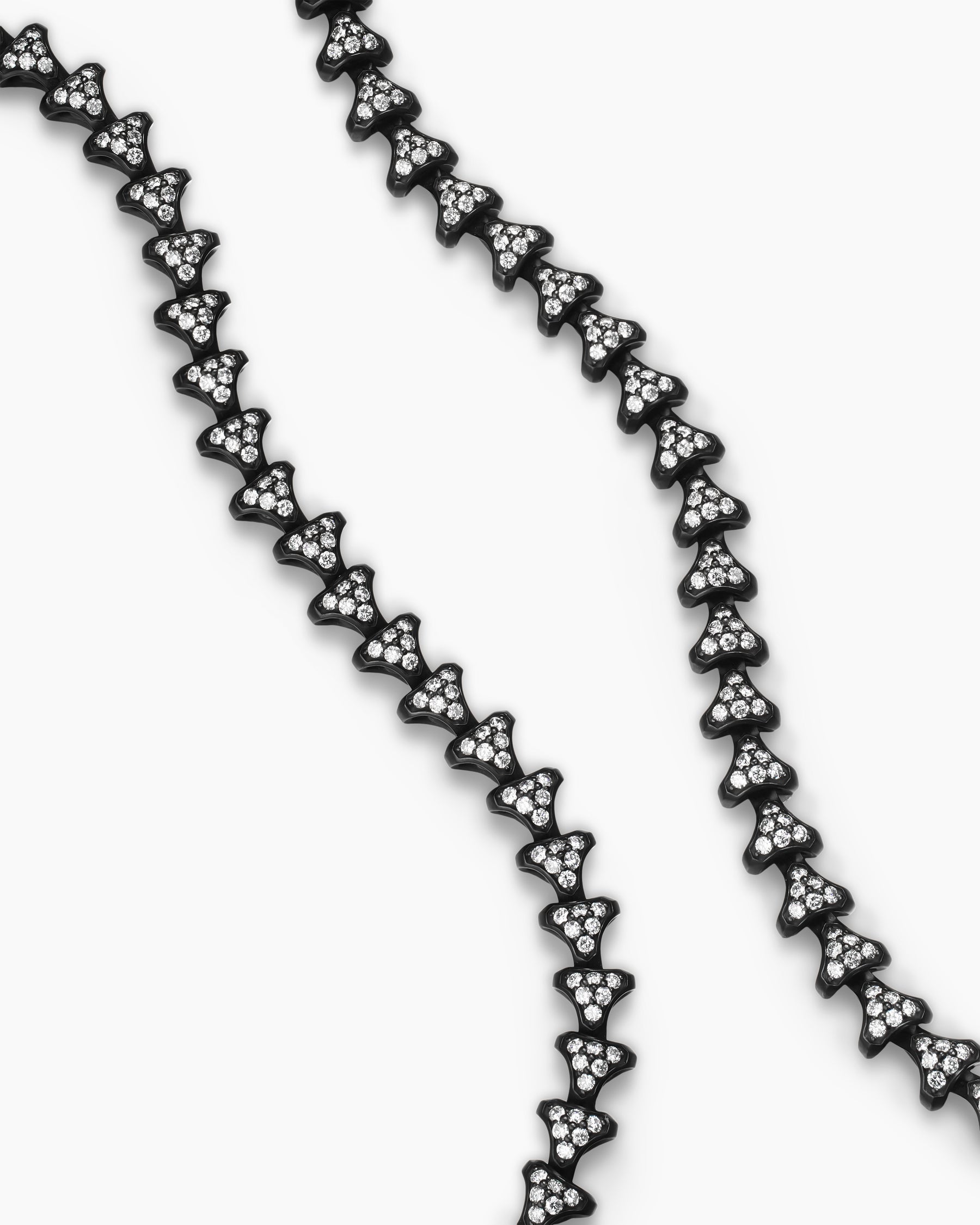 Armory Necklace in Black Titanium with Diamonds, 7.5mm - Image 3
