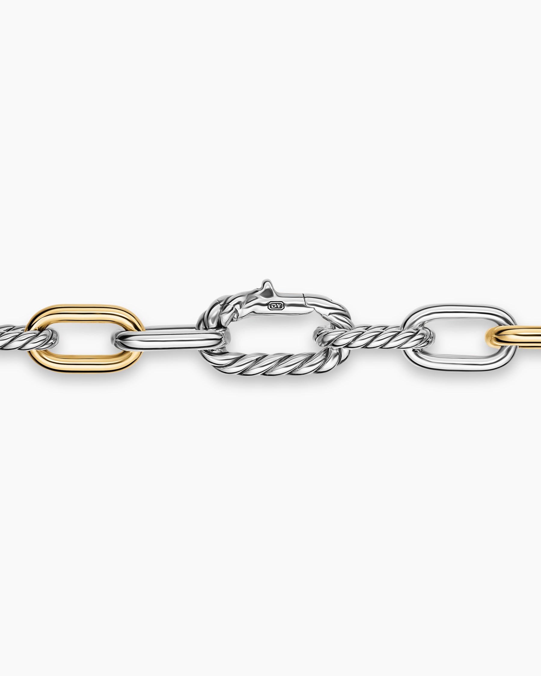 DY Madison Chain Necklace in Sterling Silver with 18K Yellow Gold, 8.5mm - Image 4