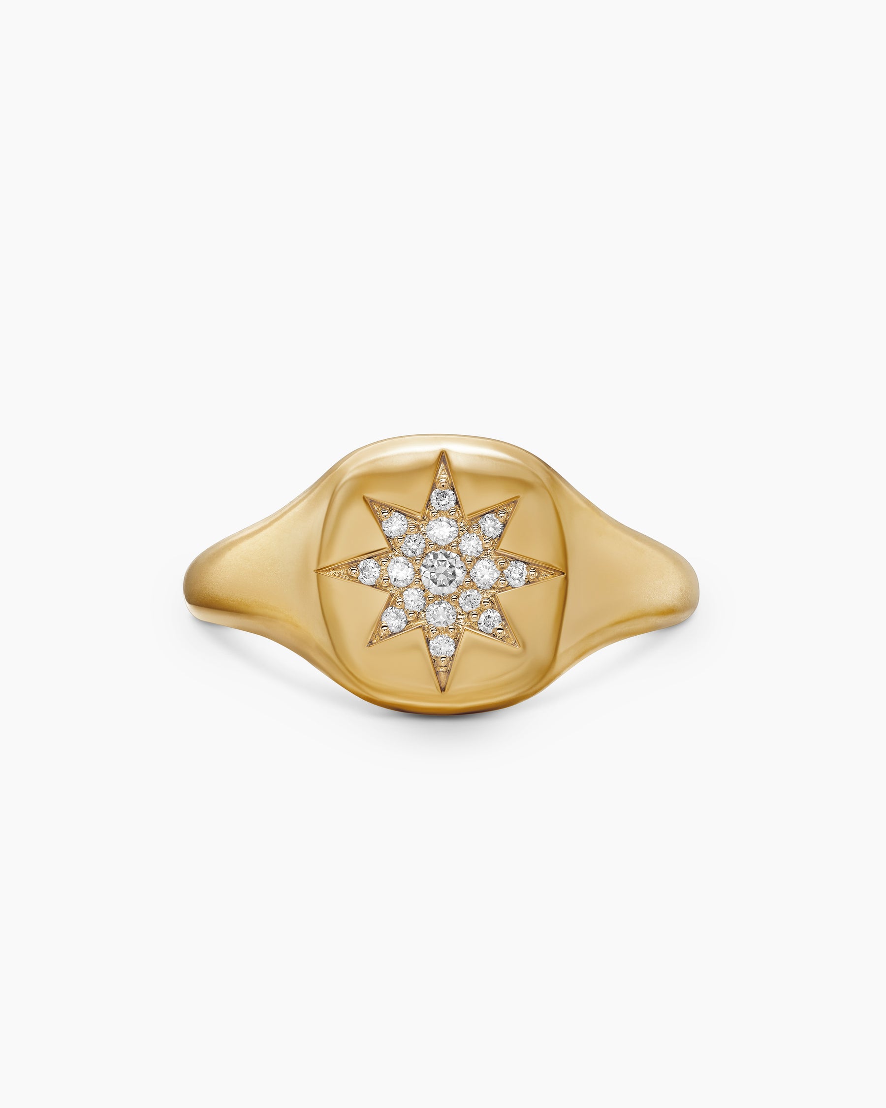 Cable Collectibles Compass Pinky Ring in 18K Yellow Gold with Diamonds, 9.7mm - Image 4