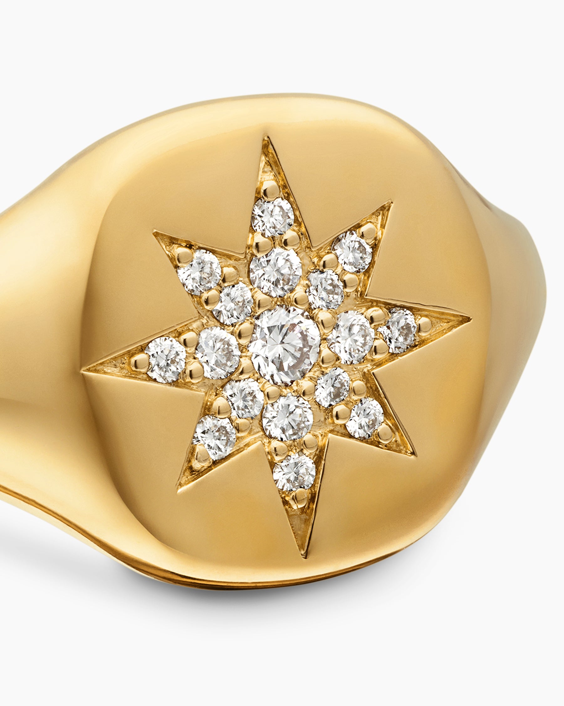 Cable Collectibles Compass Pinky Ring in 18K Yellow Gold with Diamonds, 9.7mm - Image 5