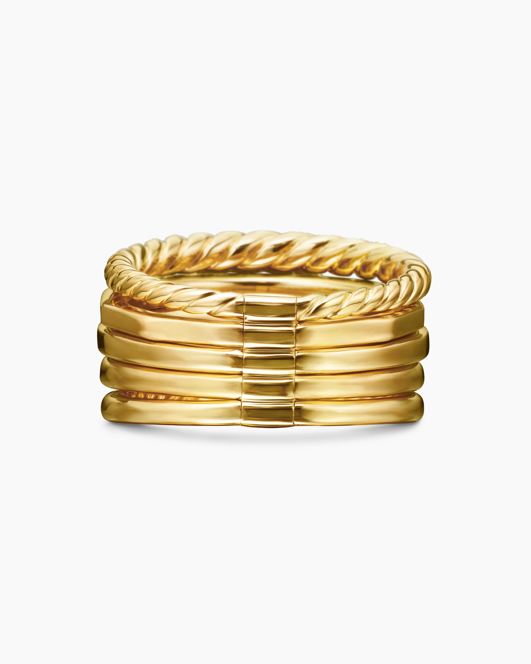 Stax Statement Ring in 18K Yellow Gold with Champagne Citrine and Diamonds, 14mm - Image 6