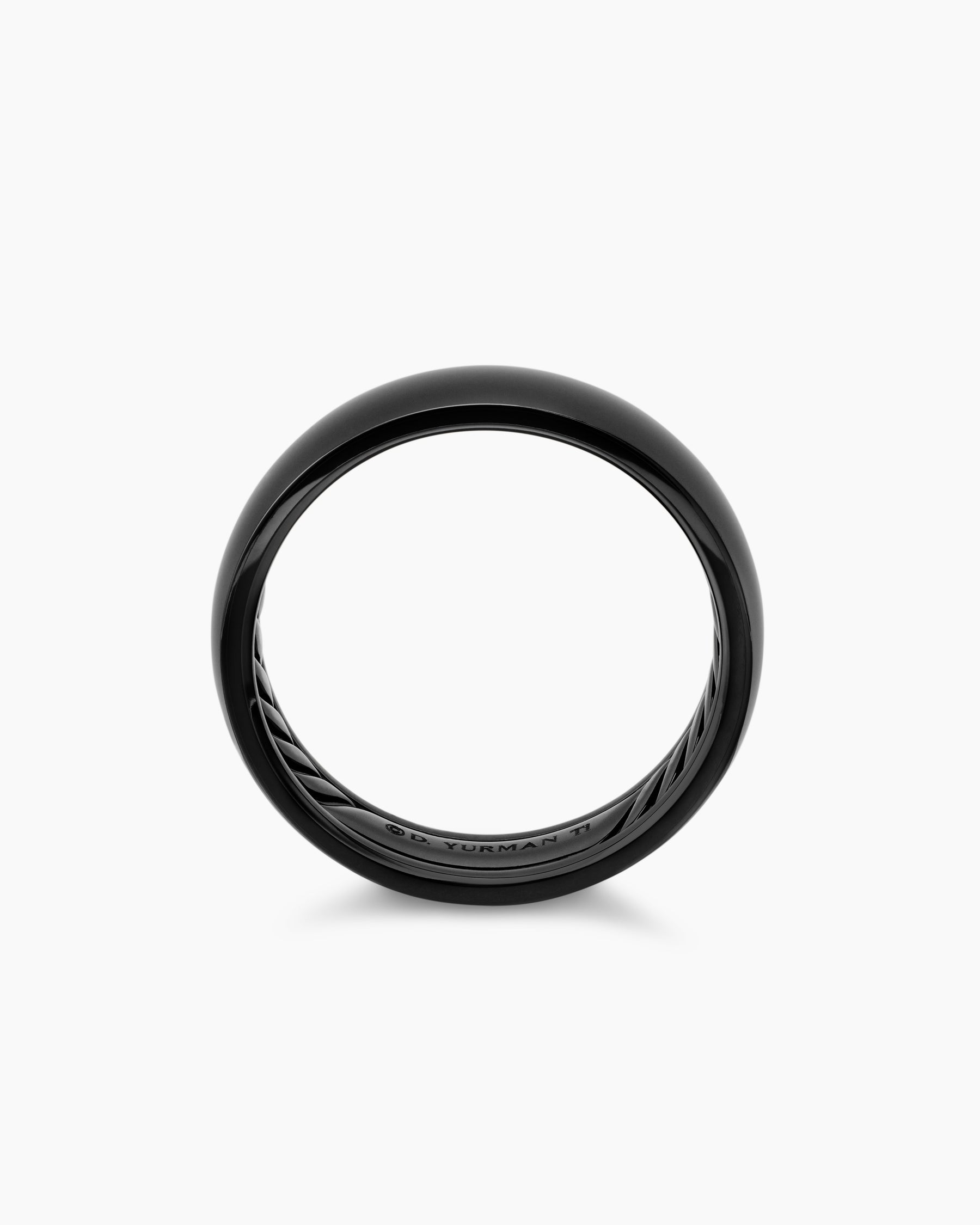 DY Classic Band Ring in Black Titanium, 6mm - Image 5