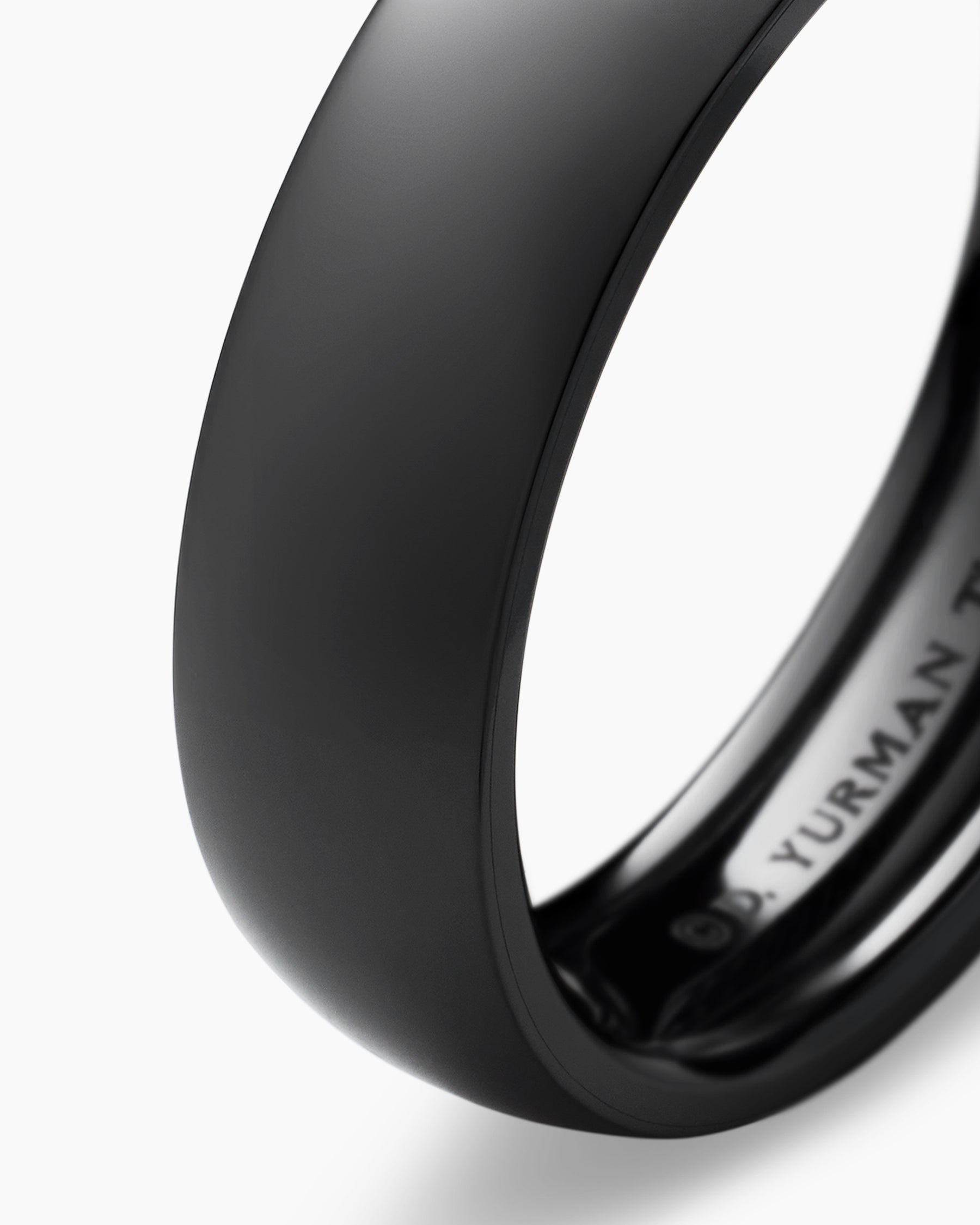 DY Classic Band Ring in Black Titanium, 6mm - Image 6