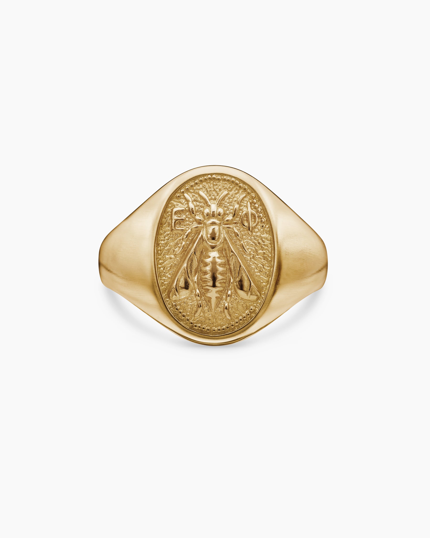 Petrvs Bee Pinky Ring in 18K Yellow Gold, 15.5mm - Image 4