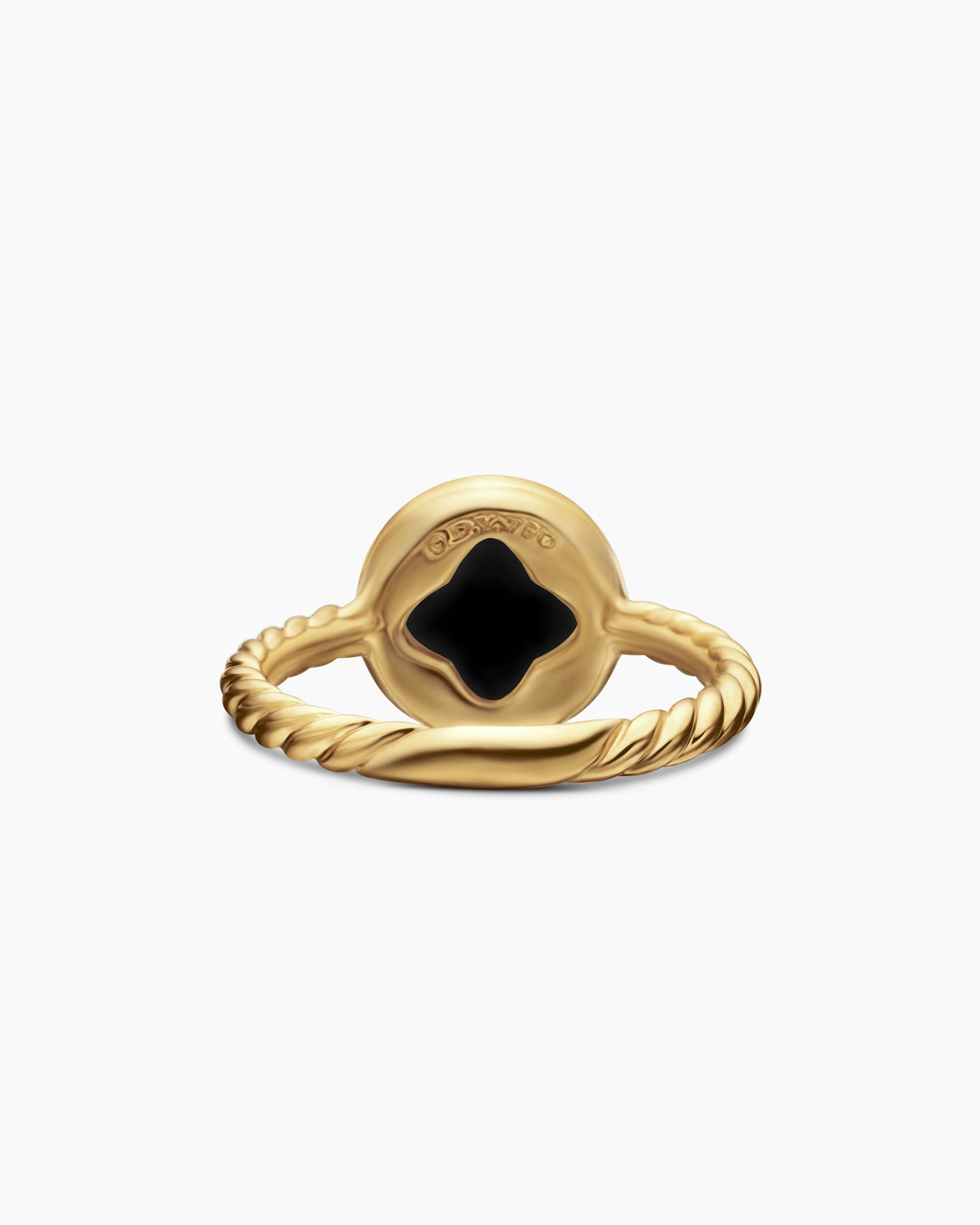 Petite DY Elements Ring in 18K Yellow Gold with Black Onyx and Diamonds, 11.3mm - Image 6