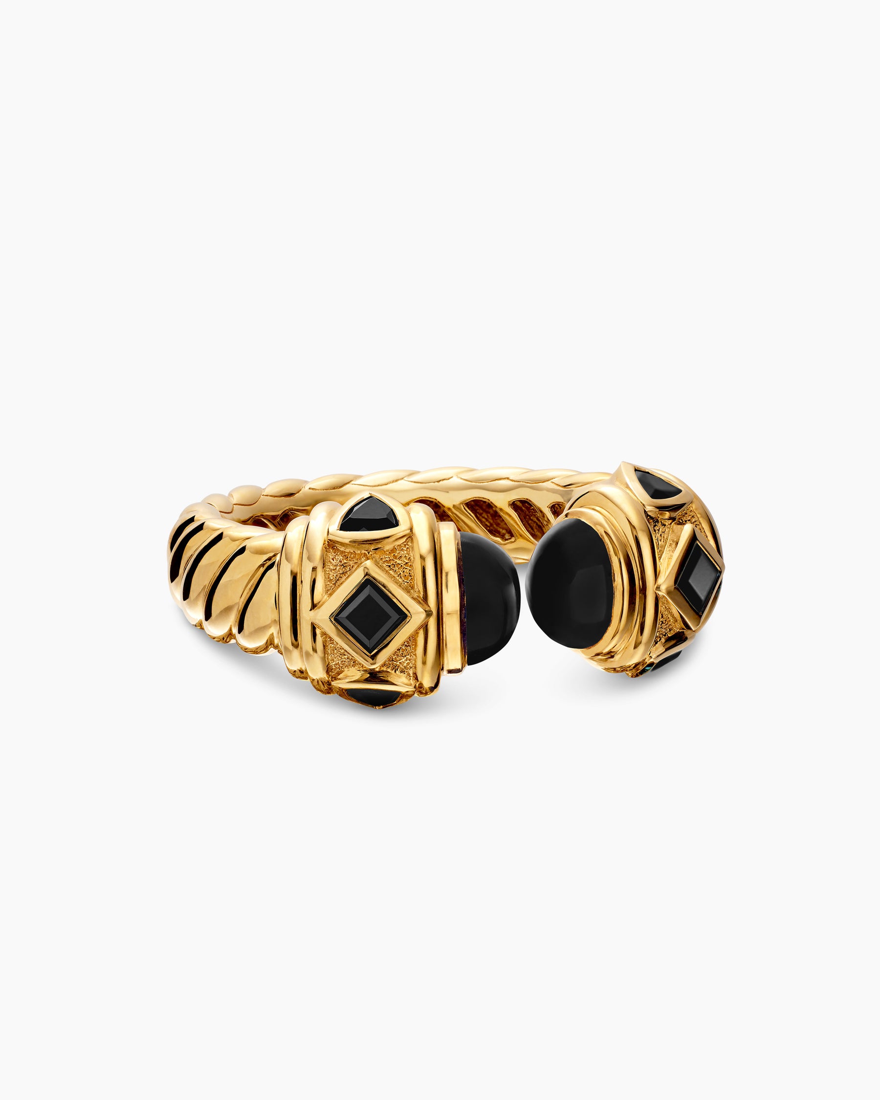 Renaissance Color Ring in 18K Yellow Gold with Black Onyx, 10mm