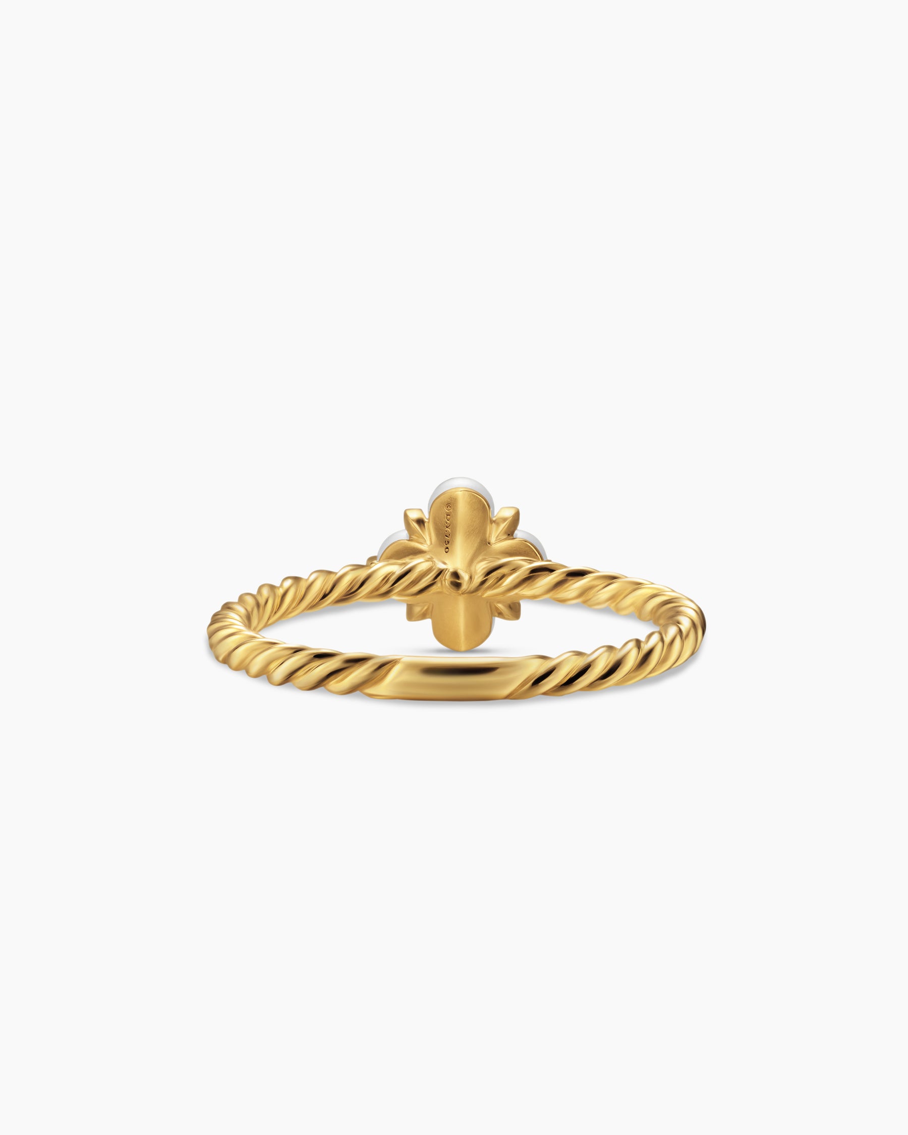 Petite Modern Renaissance Pearl Ring in 18K Yellow Gold with Diamond, 7.9mm - Image 6