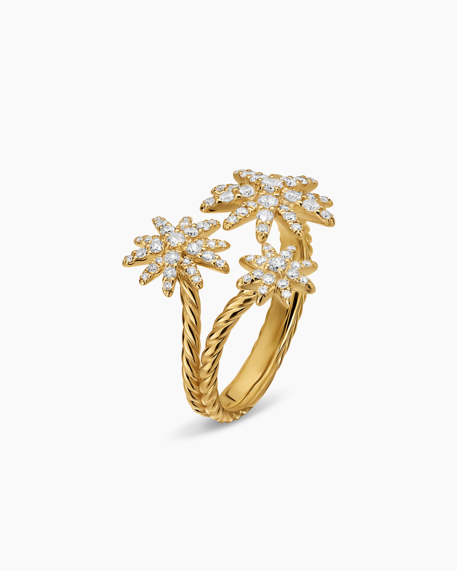 Starburst Multi Star Ring in 18K Yellow Gold with Diamonds, 17.7mm - Image 3