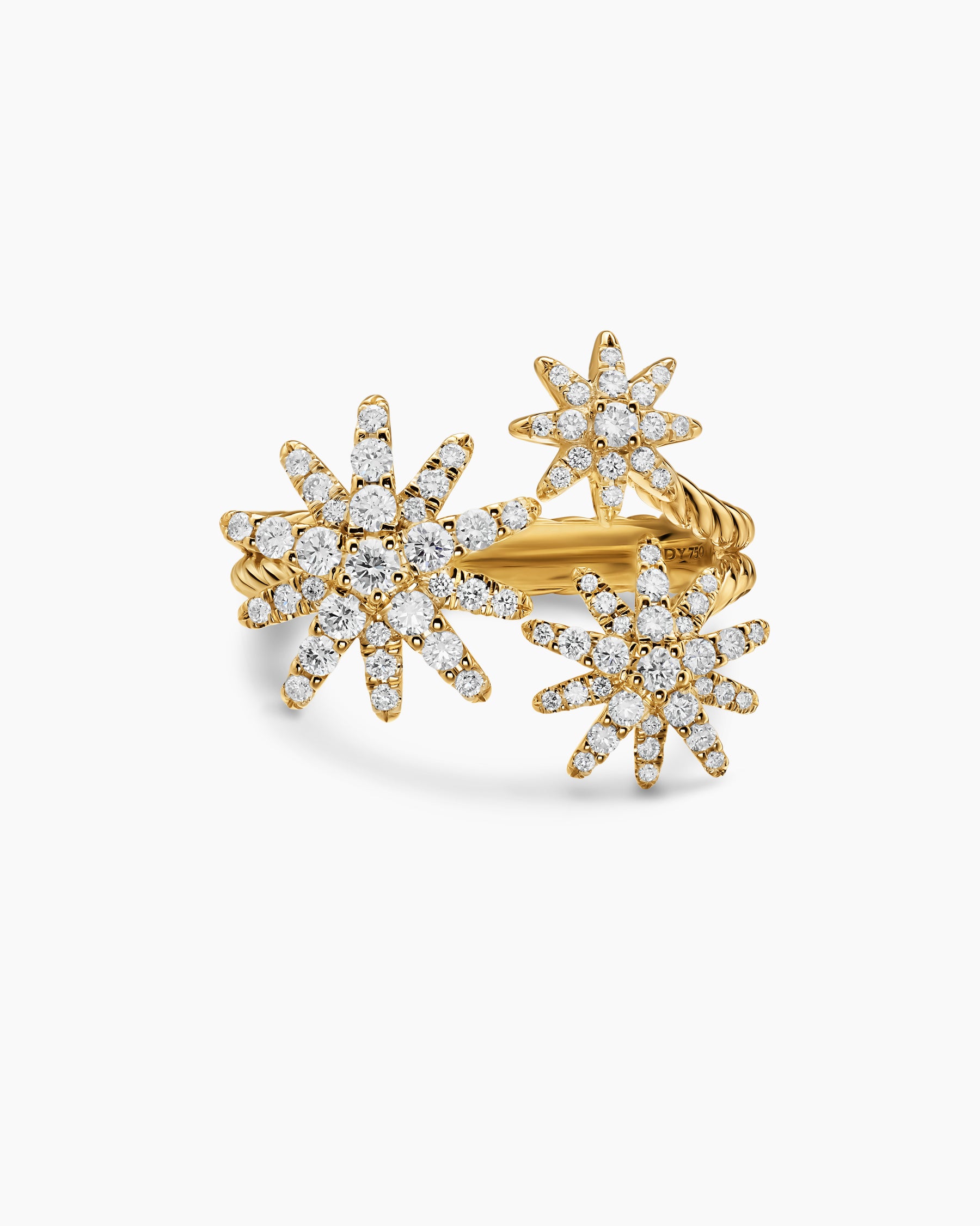 Starburst Multi Star Ring in 18K Yellow Gold with Diamonds, 17.7mm - Image 4
