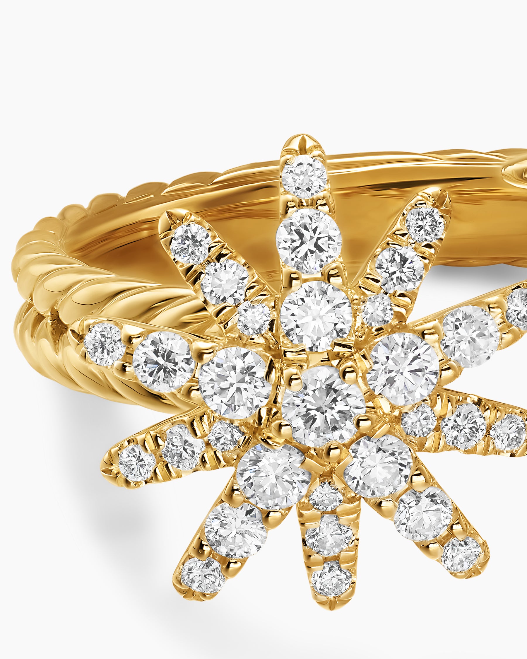 Starburst Multi Star Ring in 18K Yellow Gold with Diamonds, 17.7mm - Image 5