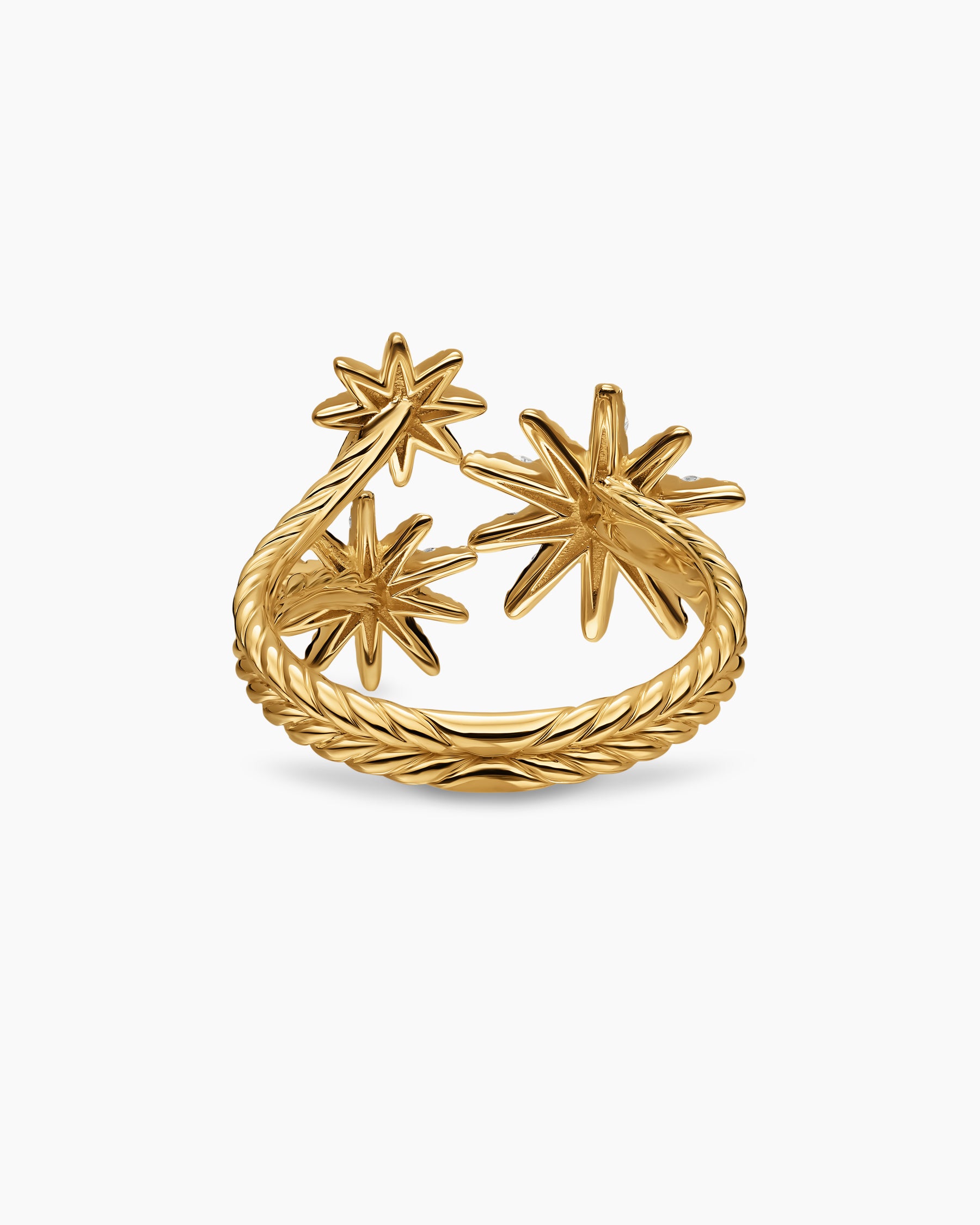 Starburst Multi Star Ring in 18K Yellow Gold with Diamonds, 17.7mm - Image 6