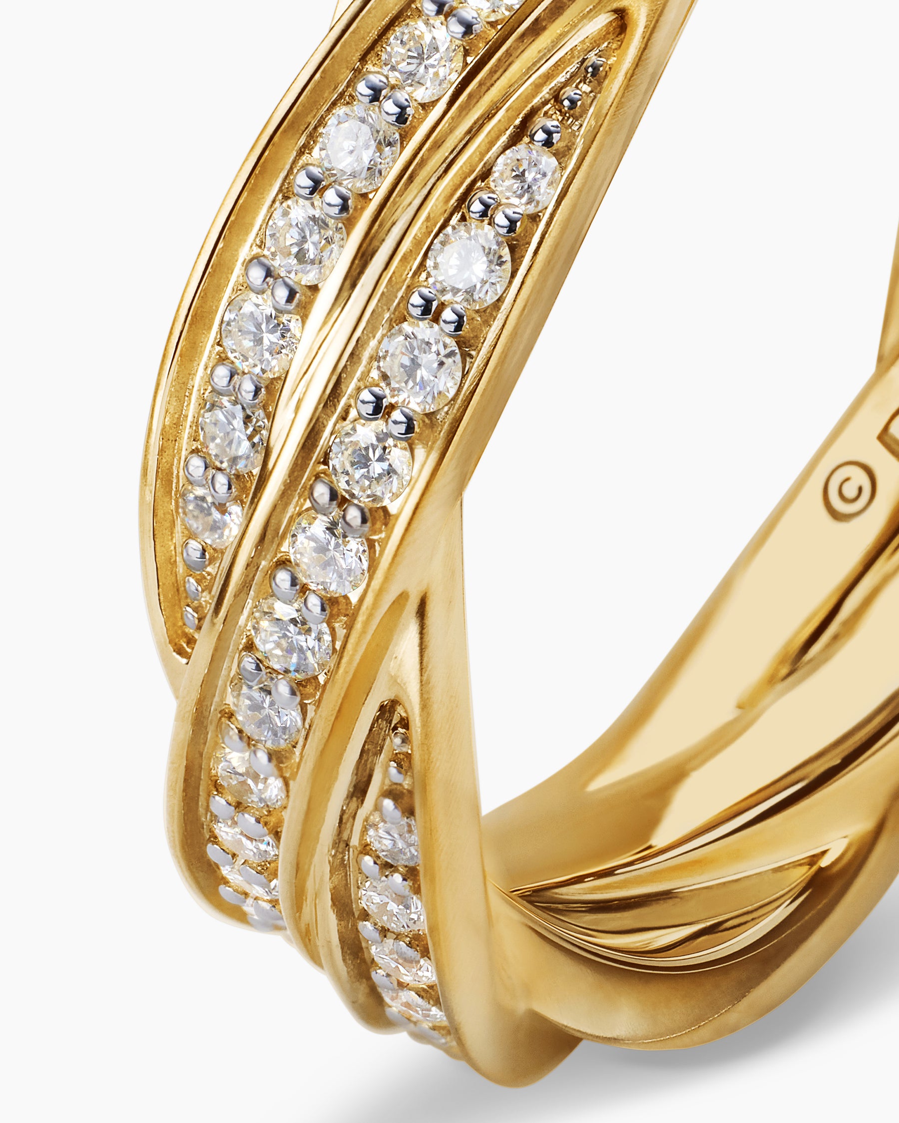 DY Helios Band Ring in 18K Yellow Gold with Diamonds, 6mm - Image 6