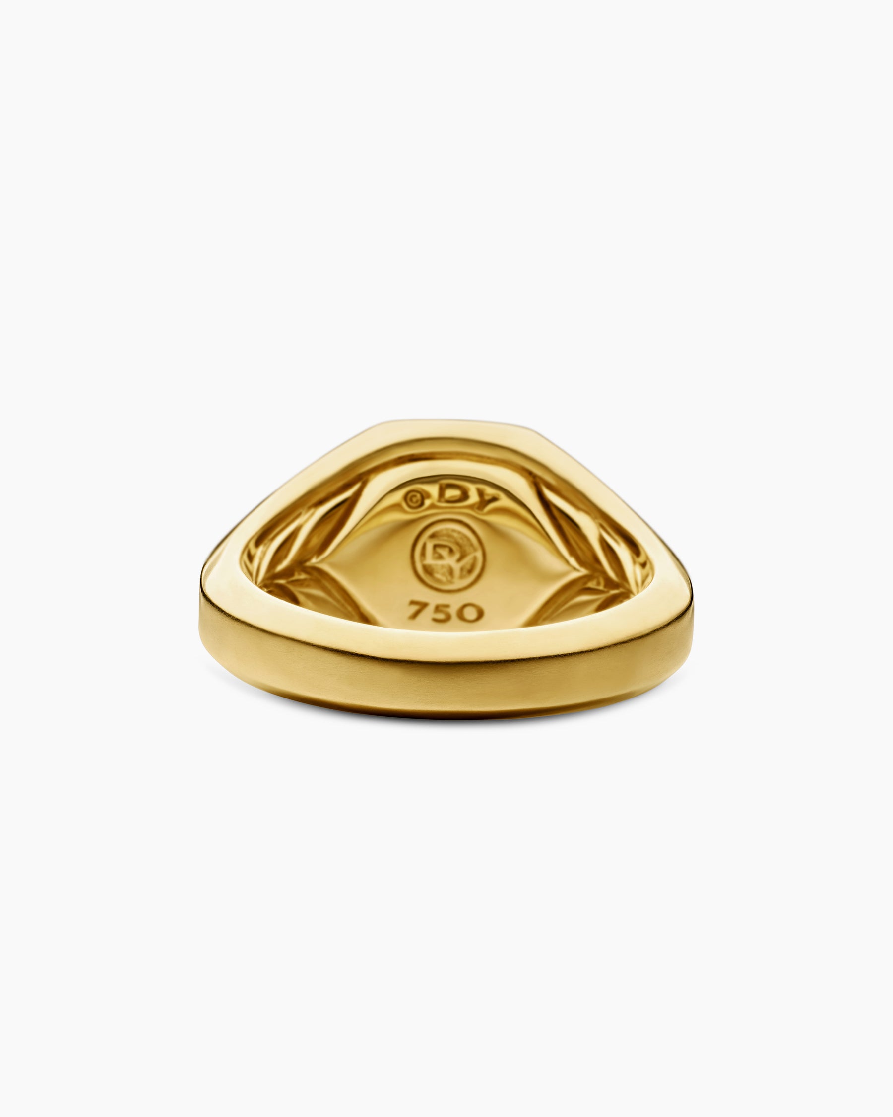 Streamline Signet Ring in 18K Yellow Gold with Black Onyx, 14mm - Image 6