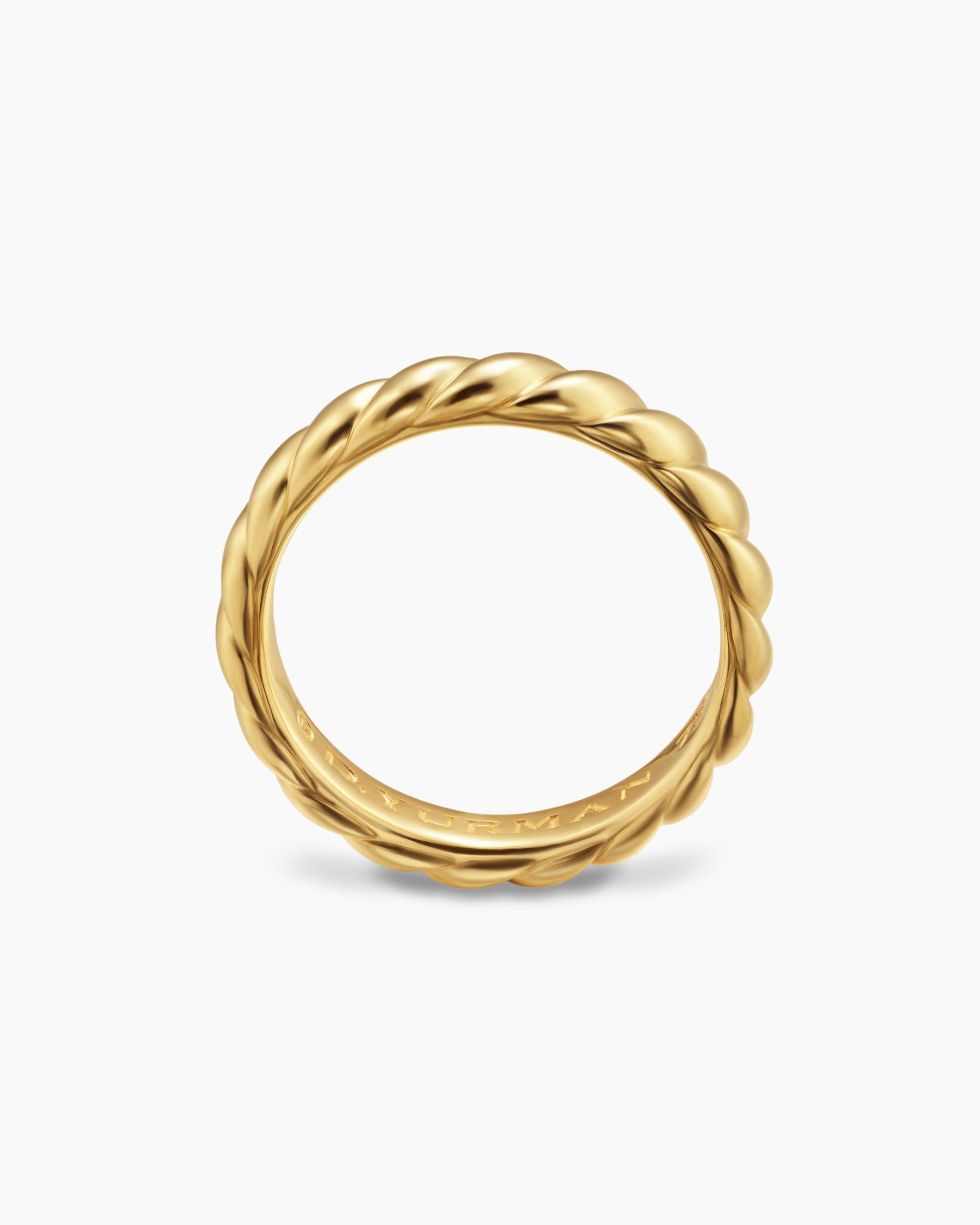 Sculpted Cable Band Ring in 18K Yellow Gold, 5mm - Image 5