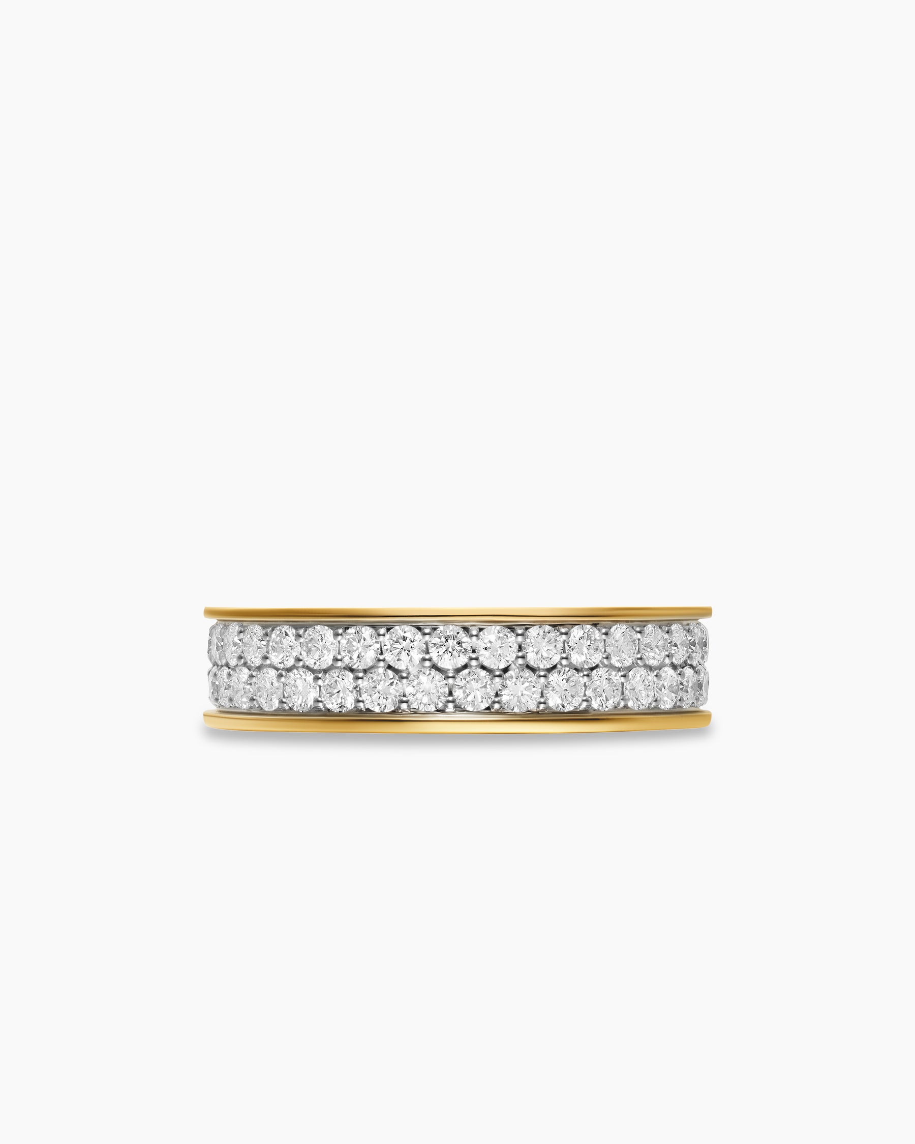 Streamline Band Ring in 18K Yellow Gold with Diamonds, 6.2mm - Image 4