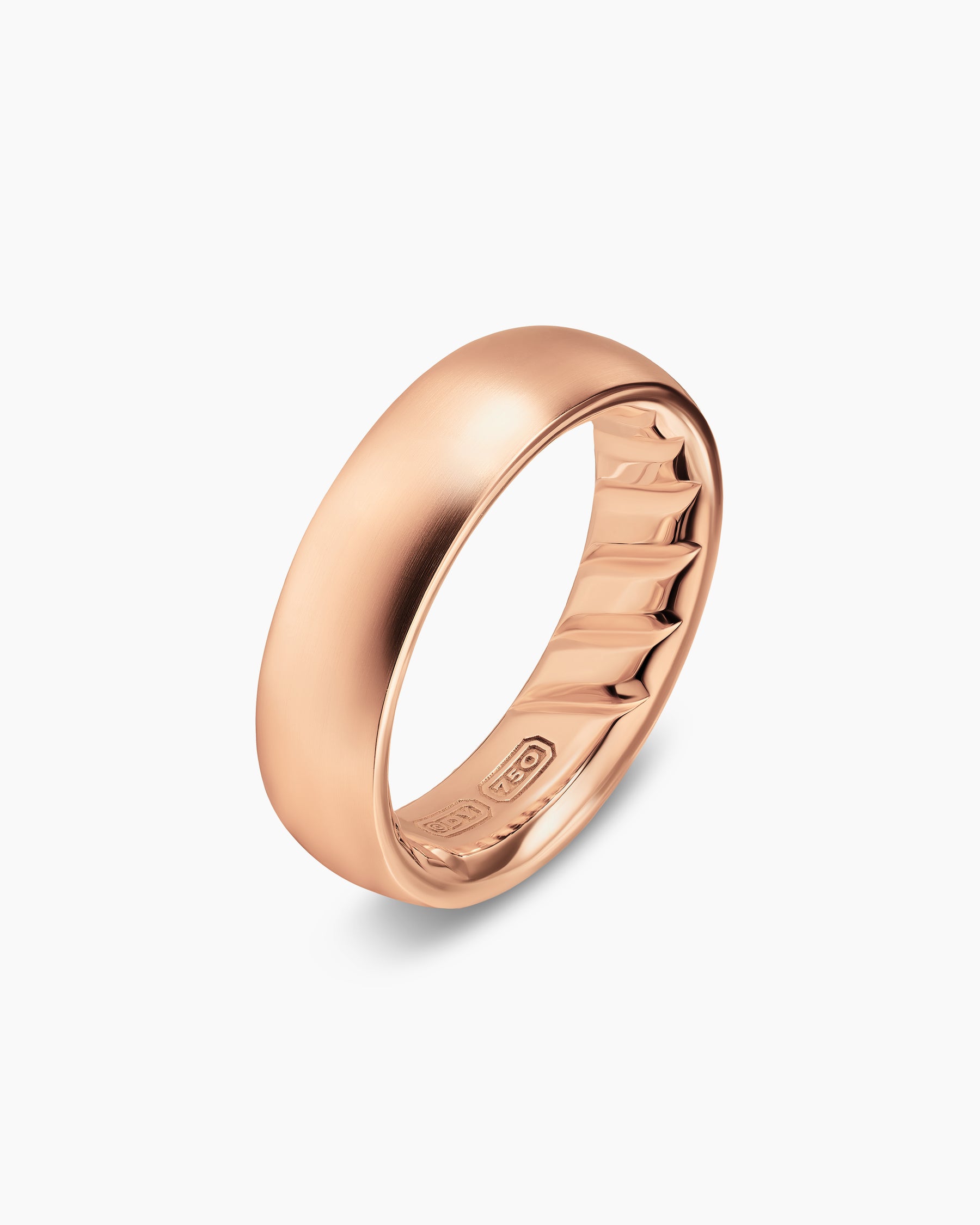 Alternative view of Streamline Band Ring in 18K Rose Gold, 6.2mm
