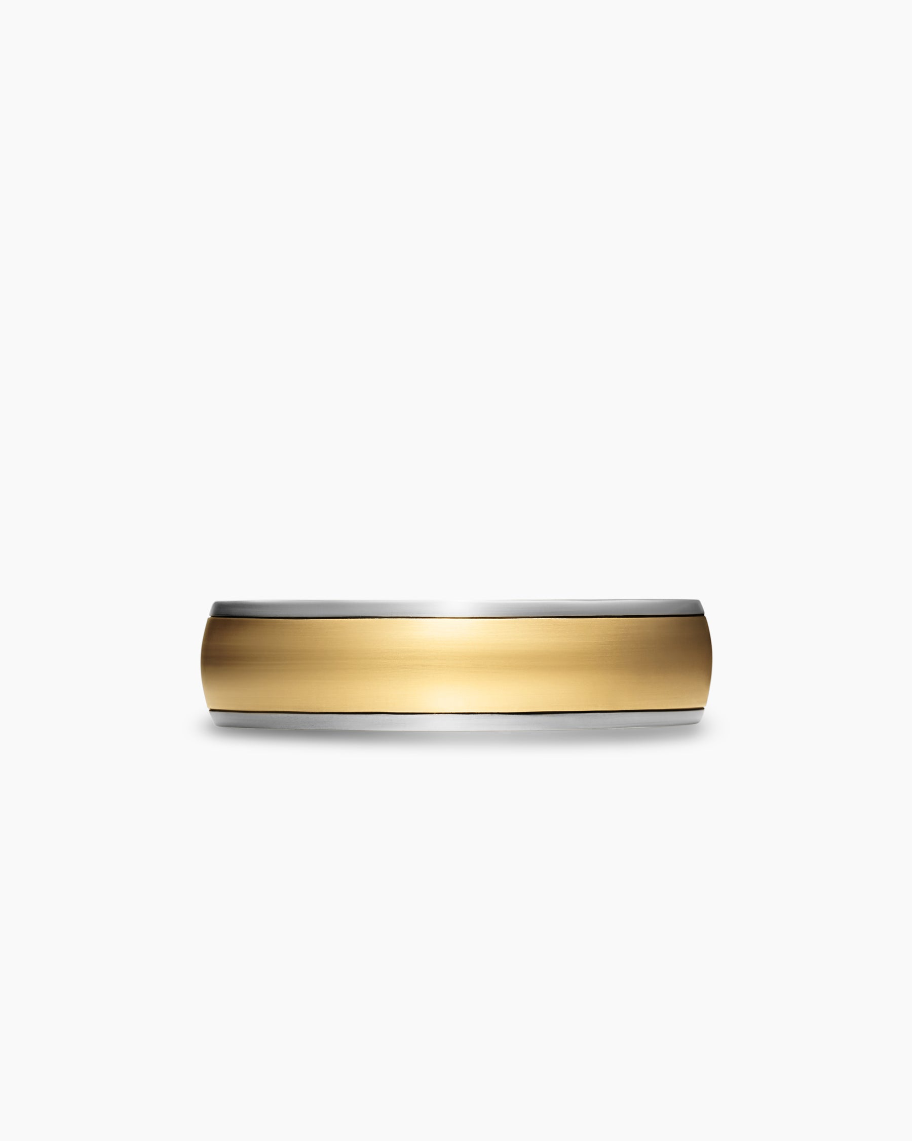 Streamline Band Ring in Sterling Silver with 18K Yellow Gold, 6.2mm - Image 3