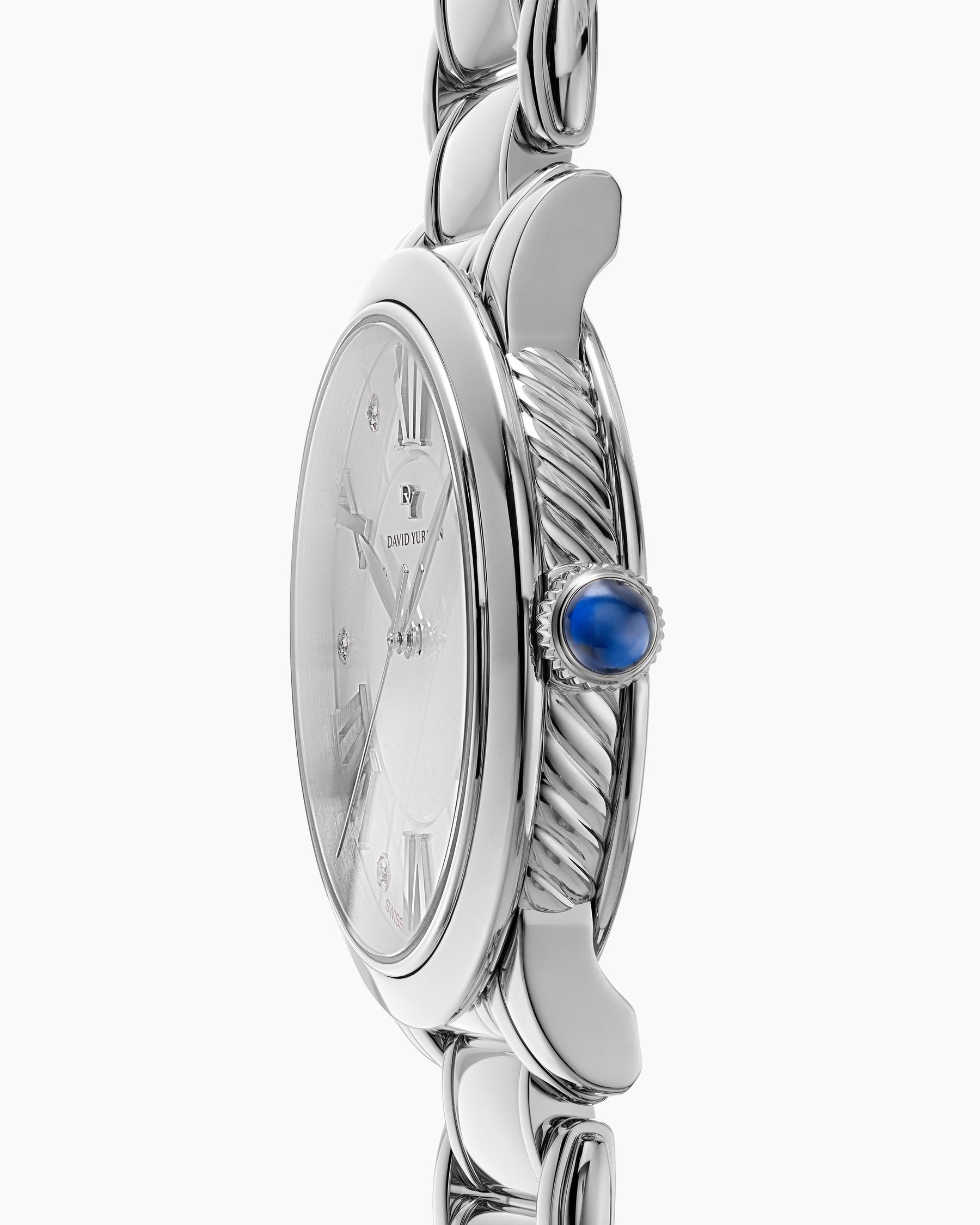 Classic Quartz Watch in Stainless Steel with Diamonds, 38mm - Image 3
