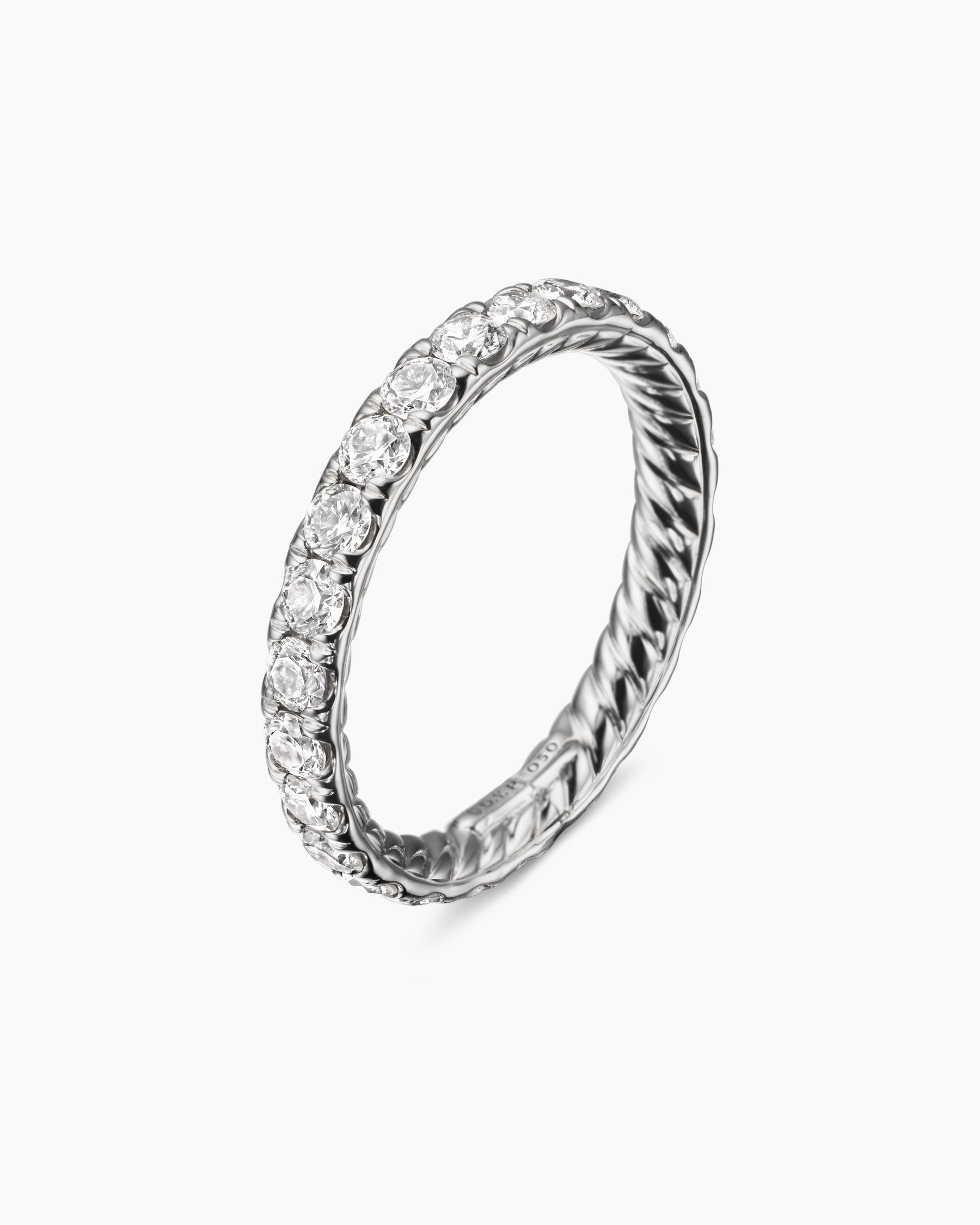 DY Eden Band Ring in Platinum with Diamonds, 2.8mm - Image 3