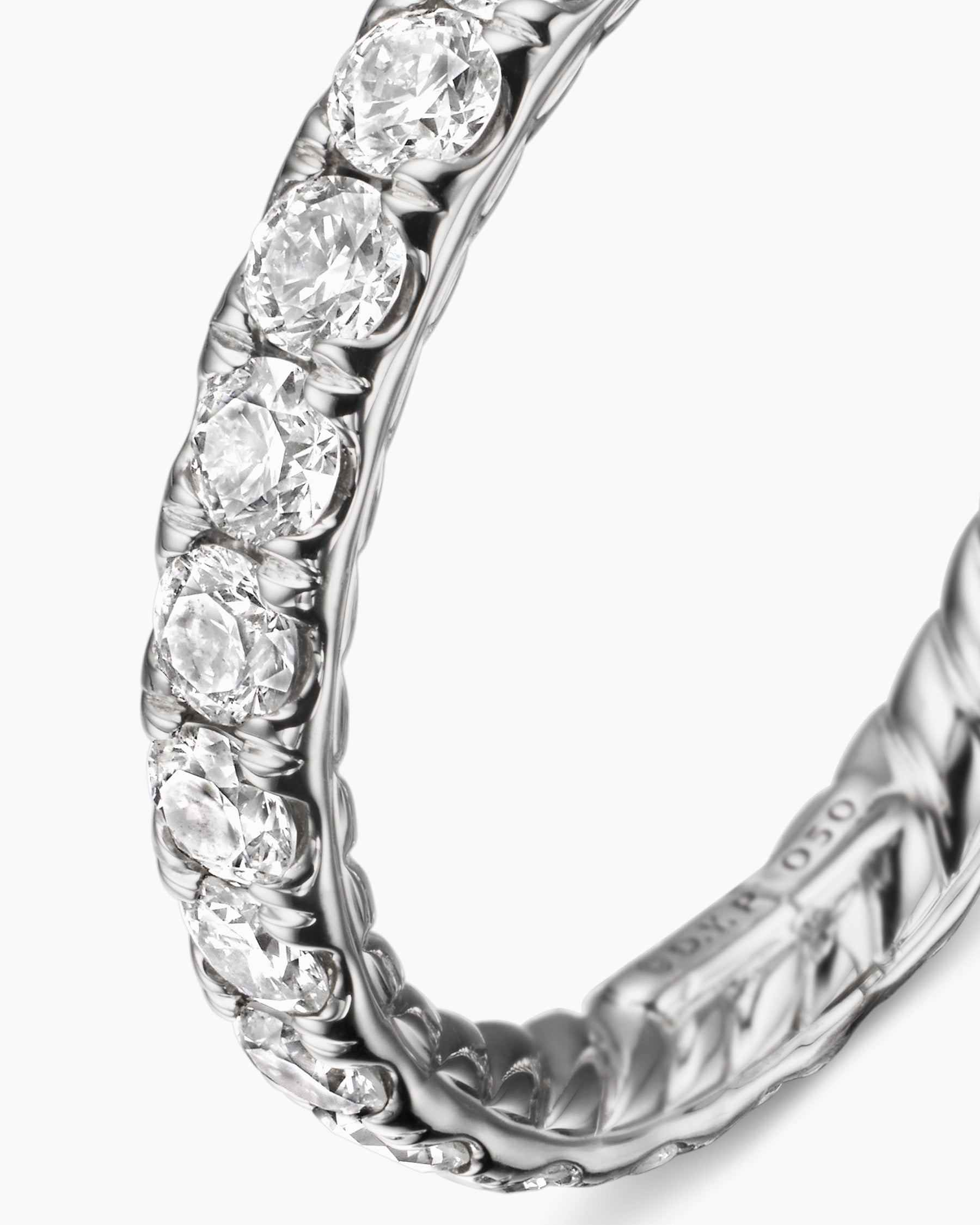 DY Eden Band Ring in Platinum with Diamonds, 2.8mm - Image 6