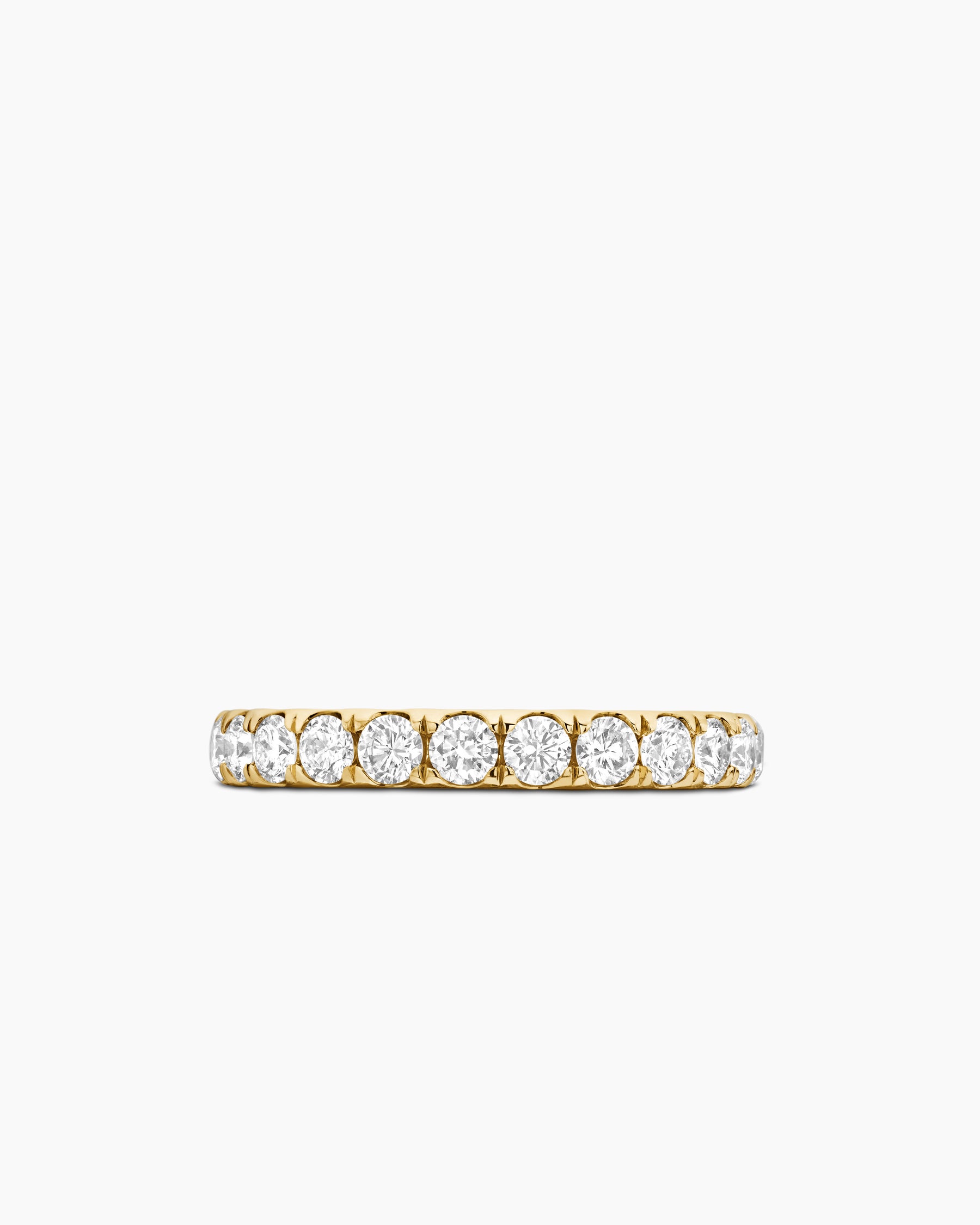 DY Eden Partway Band Ring in 18K Yellow Gold with Diamonds, 2.8mm - Image 4