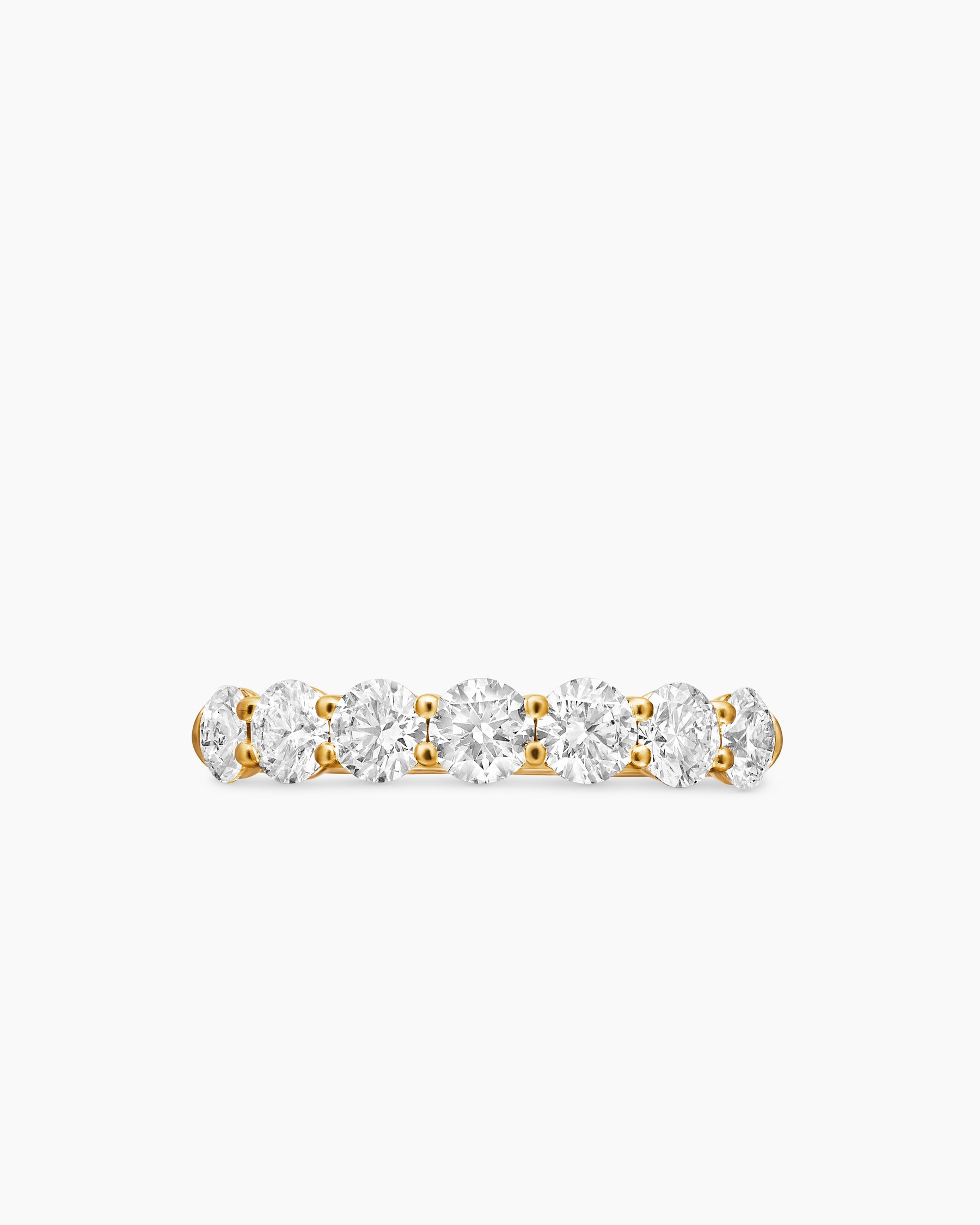 DY Eden Partway Band Ring in 18K Yellow Gold with Diamonds, 2.5mm - Image 4