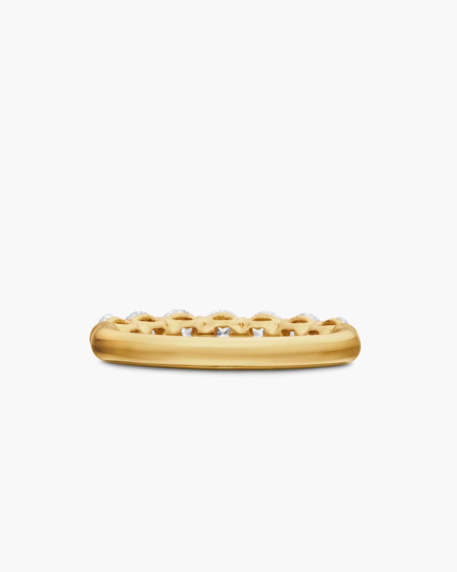 DY Eden Partway Band Ring in 18K Yellow Gold with Diamonds, 2.5mm - Image 6