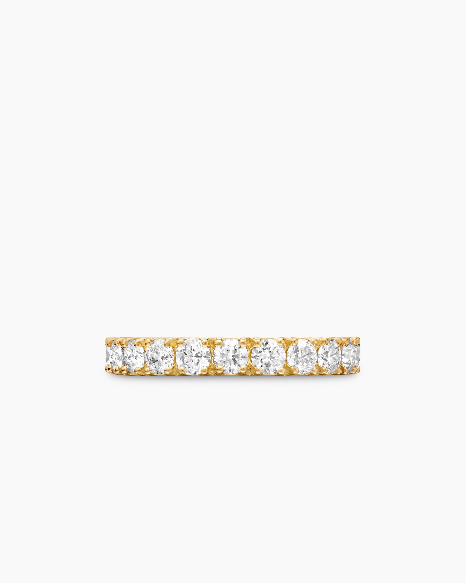 DY Eden Eternity Band Ring in 18K Yellow Gold with Diamonds, 3.2mm - Image 4